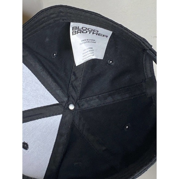 BLOOD Brother Logo Baseball Cap in Deep Black - Picture 6 of 9